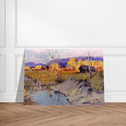 Autumn Morning - Romanticism - Sydney Laurence Brushed Aluminum Print - 70x100 cm / 28x40 inches | Sydney Laurence Aluminum Print | Sydney Laurence Prints