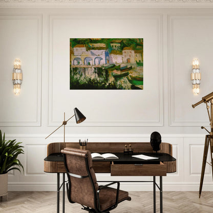 VIEW OF PORTDOGUE PORT ALUGER - Salvador Dali Brushed Aluminum Print - 70x100 cm / 28x40 inches | Salvador Dali Aluminum Print | Salvador Dali Prints