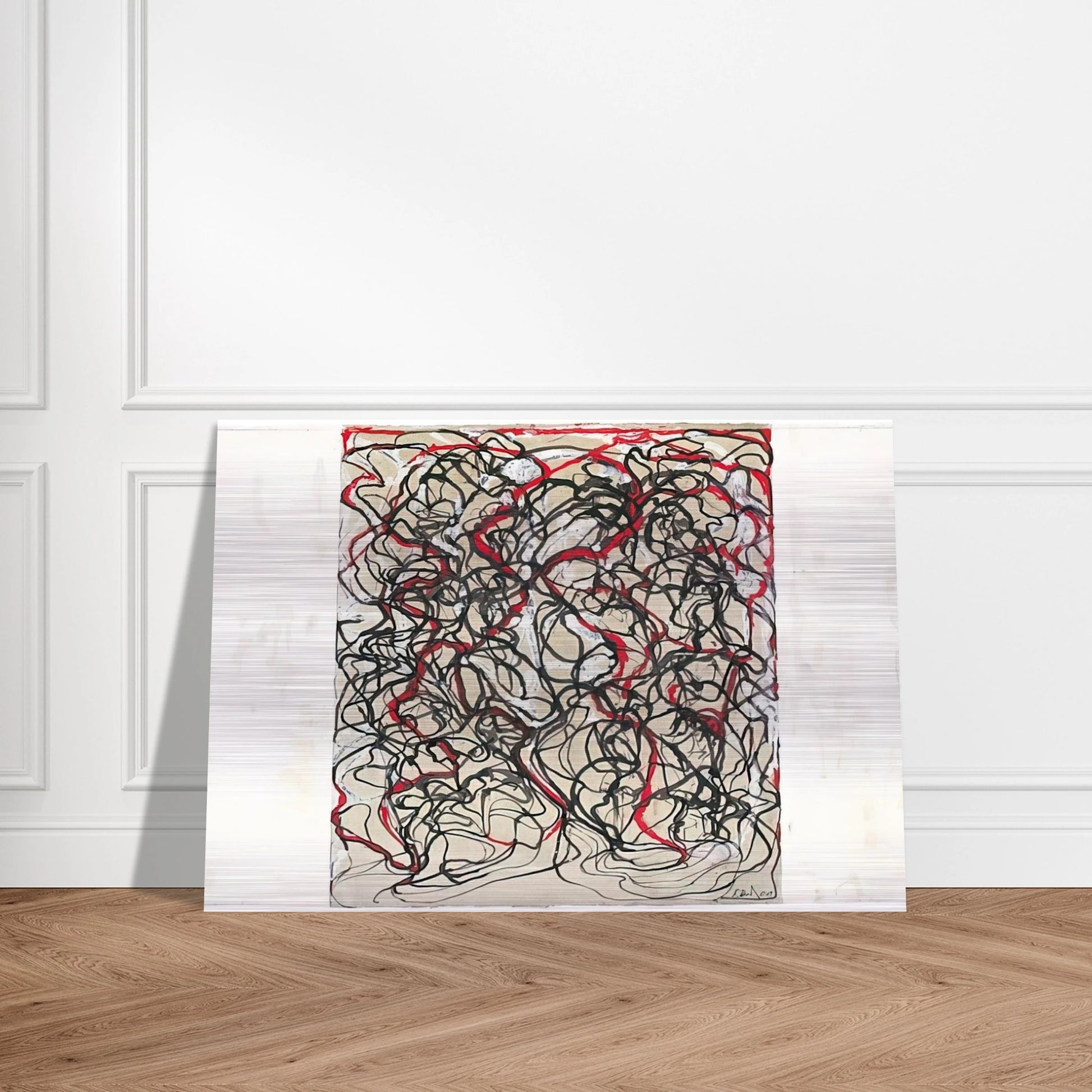 Letter with Red - 2009 - Brice Marden Brushed Aluminum Print - 70x100 cm / 28x40 inches | Brice Marden Aluminum Print | Brice Marden Prints