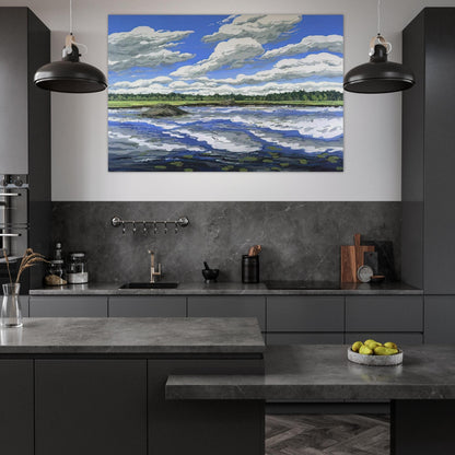Big Flowage - 1979 - Neil Welliver Art Prints - 100x150 cm / 40x60″ inches | Neil Welliver Poster | Neil Welliver Prints
