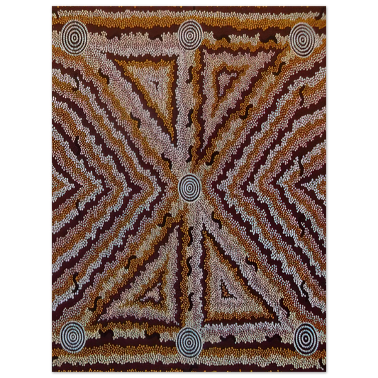 Clifford Possum Tjapaltjarri - Witchetty Grub Dreaming - 1983  75x100 cm / 30x40inches Fine Art Poster