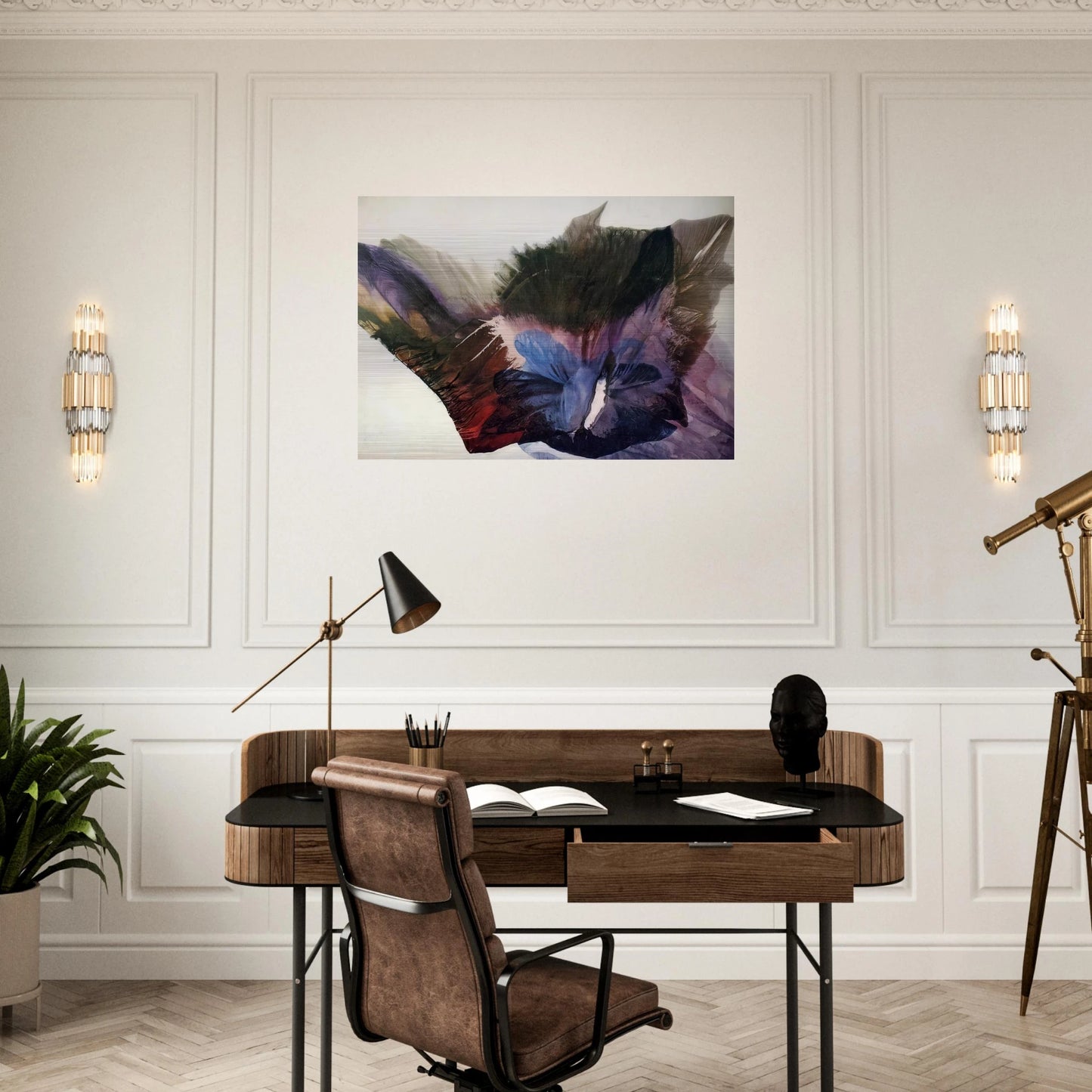 Phenomena Over the Cusp - Paul Jenkins Brushed Aluminum Print - 70x100 cm / 28x40 inches | Paul Jenkins Aluminum Print | Paul Jenkins Prints