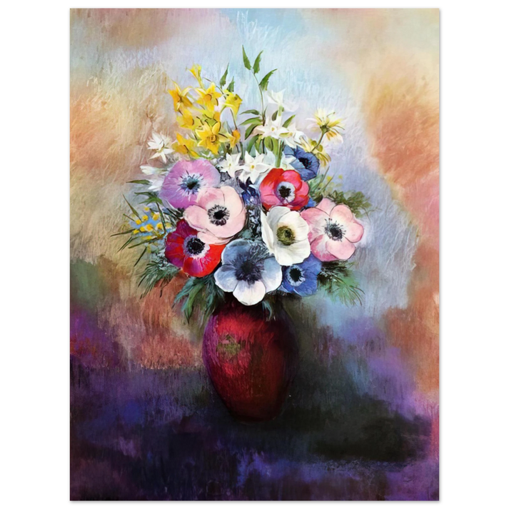 Odilon Redon - ANEMONES  75x100 cm / 30x40inches Fine Art Poster
