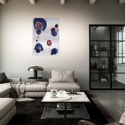 Chinese Planet - Sam Francis Brushed Aluminum Print - 70x100 cm / 28x40 inches | Sam Francis Aluminum Print | Sam Francis Prints