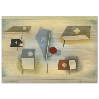 SIX SPECIES 1921 - Paul Klee Brushed Aluminum Print - 70x100 cm / 28x40 inches | Paul Klee Aluminum Print | Paul Klee Prints