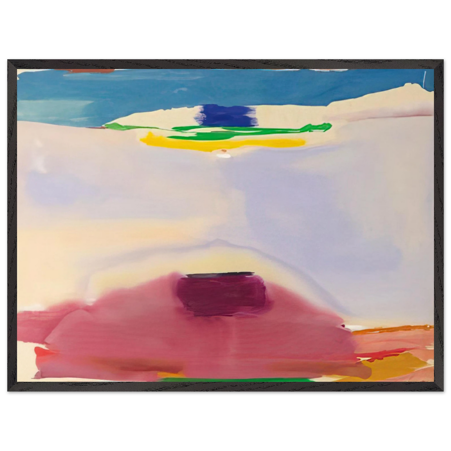 Helen Frankenthaler - Leveling - 1973 Wall art - 45x60 cm / 18x24 inches - Premium Wooden Framed Poster With Fine Art Paper-canvas - Wood frame