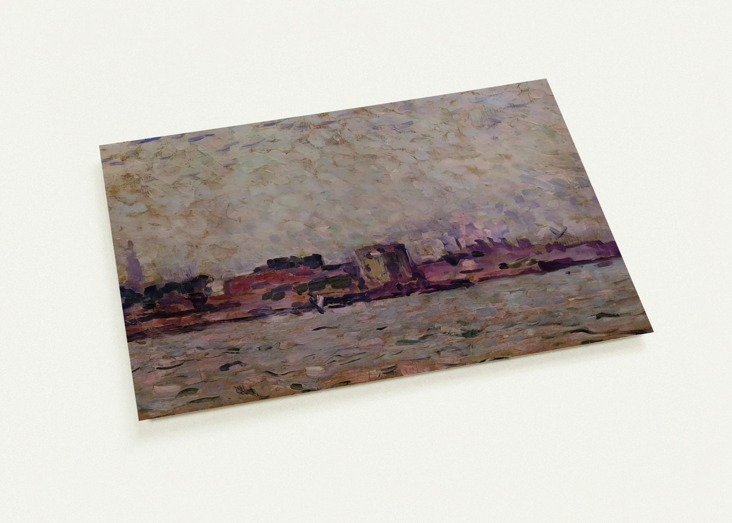MORNING FOG OVER THE PORT OF VEER HOLLAND 1906 By Theo van Rysselberghe Pack of 10 Post Cards | Theo van Rysselberghe Post Cards | A6 (10.5 x 14.8 cm) - 4.1 x 5.8 inches