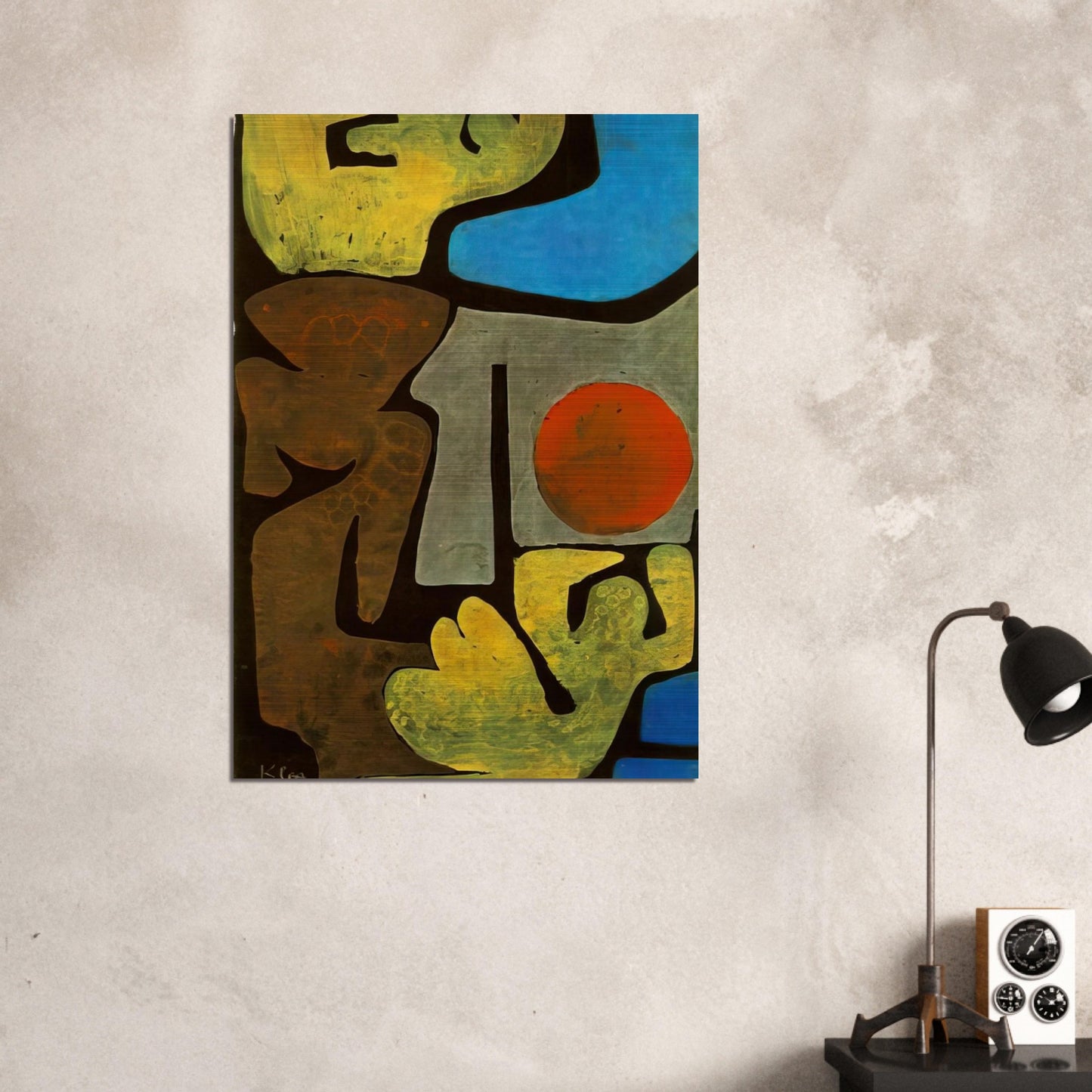 PARK OF IDOLS 1938 - Paul Klee Brushed Aluminum Print - 70x100 cm / 28x40 inches | Paul Klee Aluminum Print | Paul Klee Prints