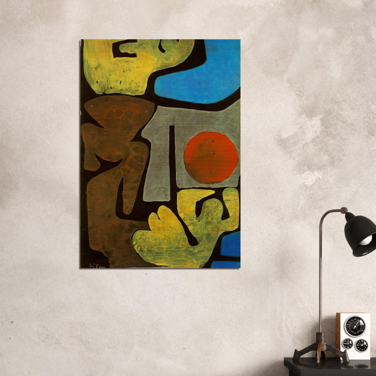 PARK OF IDOLS 1938 - Paul Klee Brushed Aluminum Print - 70x100 cm / 28x40 inches | Paul Klee Aluminum Print | Paul Klee Prints