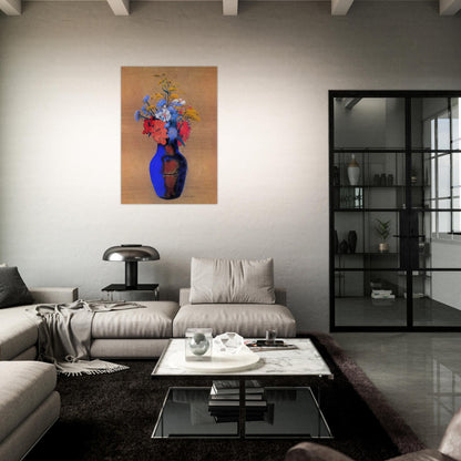 WILD FLOWERS IN A VASE - Odilon Redon Brushed Aluminum Print - 70x100 cm / 28x40 inches | Odilon Redon Aluminum Print | Odilon Redon Prints