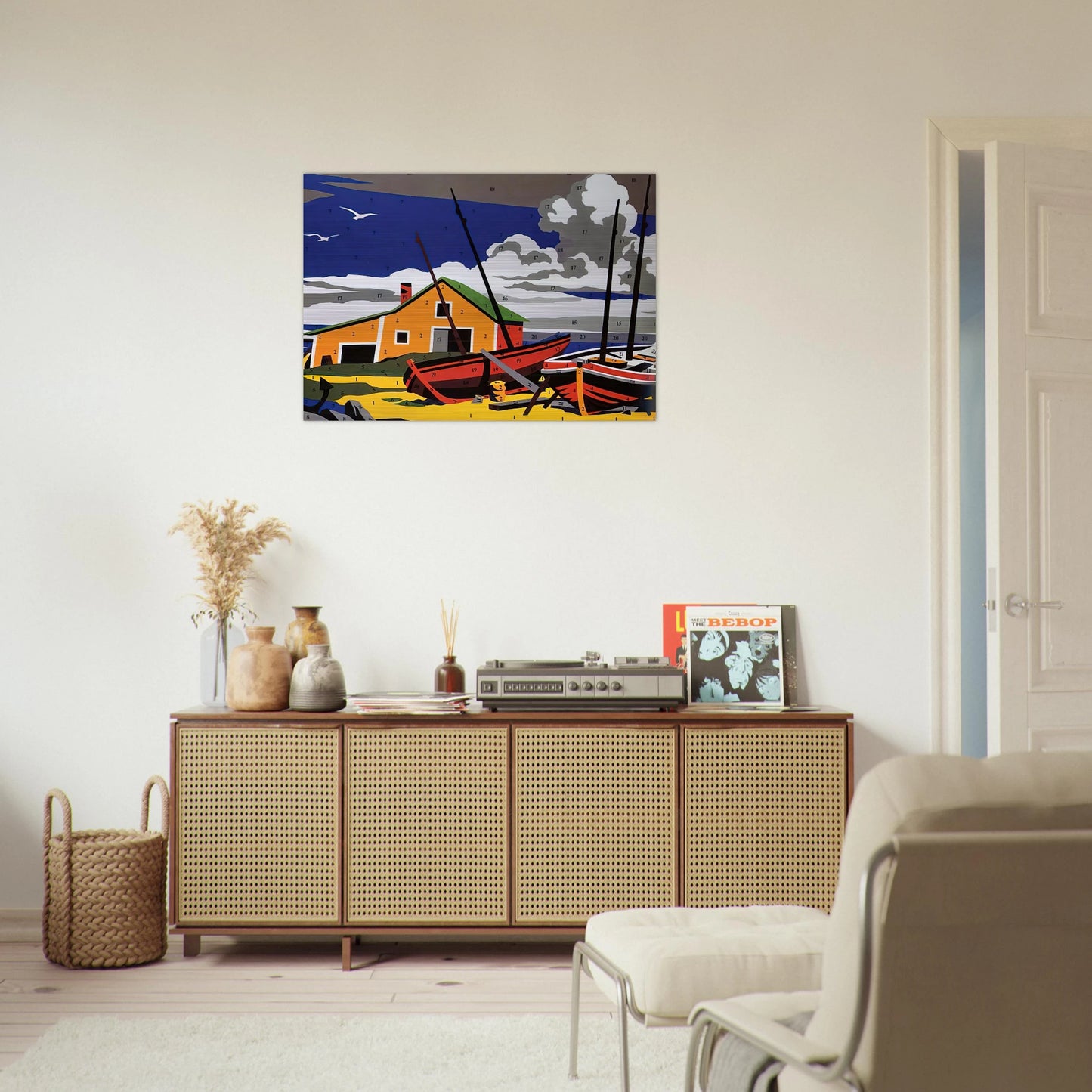 Do It Yourself  Seascape  - Andy Warhol Brushed Aluminum Print - 70x100 cm / 28x40 inches | Andy Warhol Aluminum Print | Andy Warhol Prints