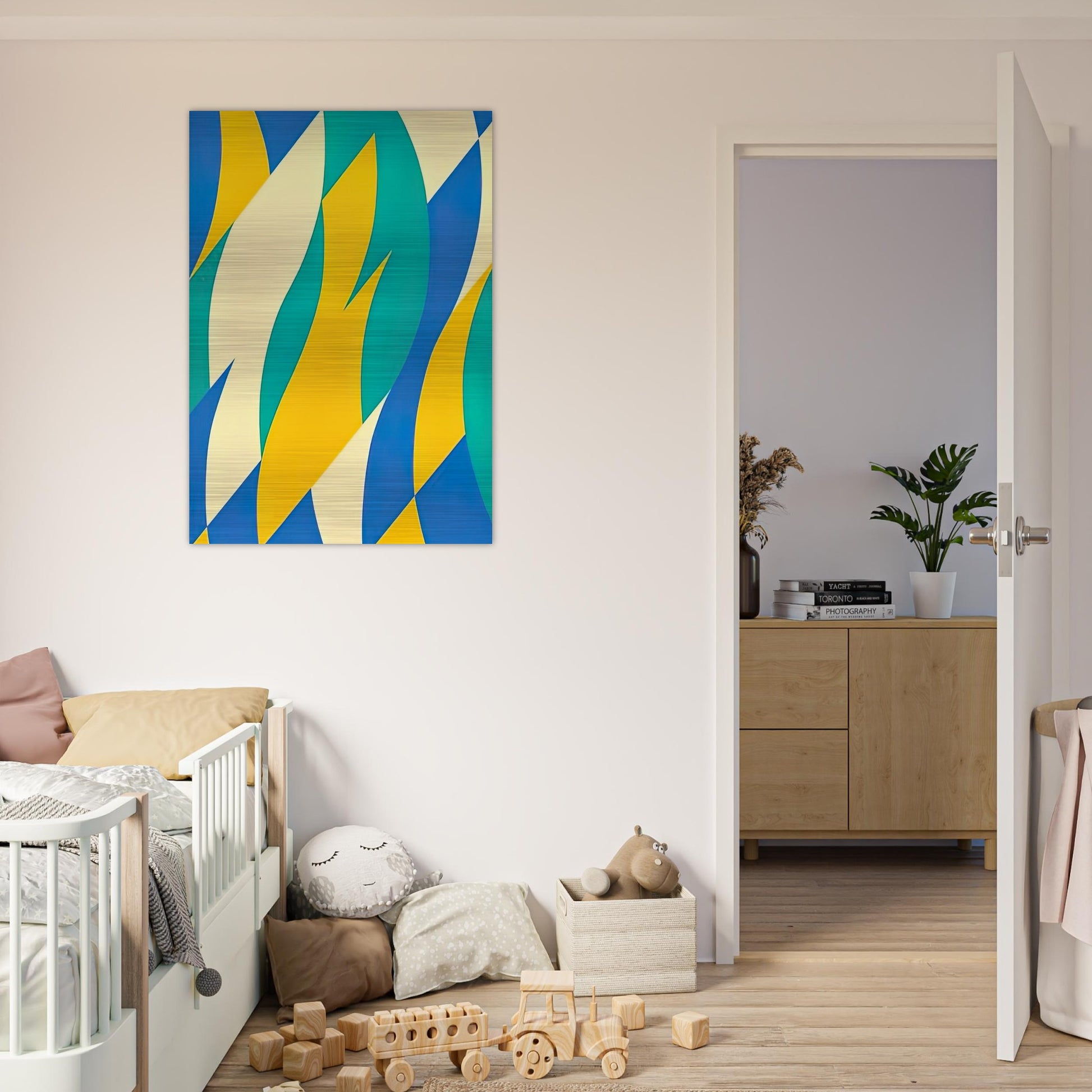 FOLD 2004 - Bridget Riley Brushed Aluminum Print - 70x100 cm / 28x40 inches | Bridget Riley Aluminum Print | Bridget Riley Prints