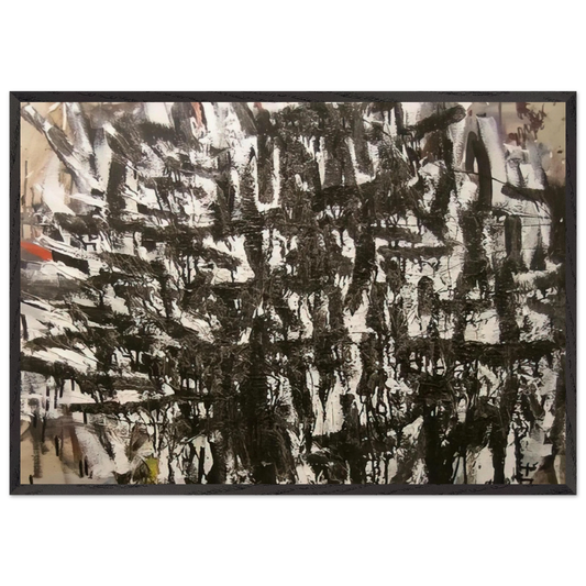 Listen - 2005 - Robert Goodnough 70x100 cm / 28x40 inches Framed Art Print – Black Wooden Frame