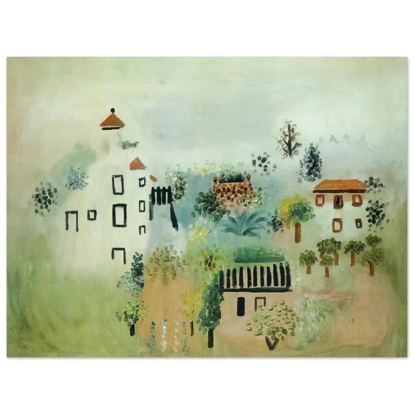 Pablo Picasso - Landscape  75x100 cm / 30x40inches Fine Art Poster