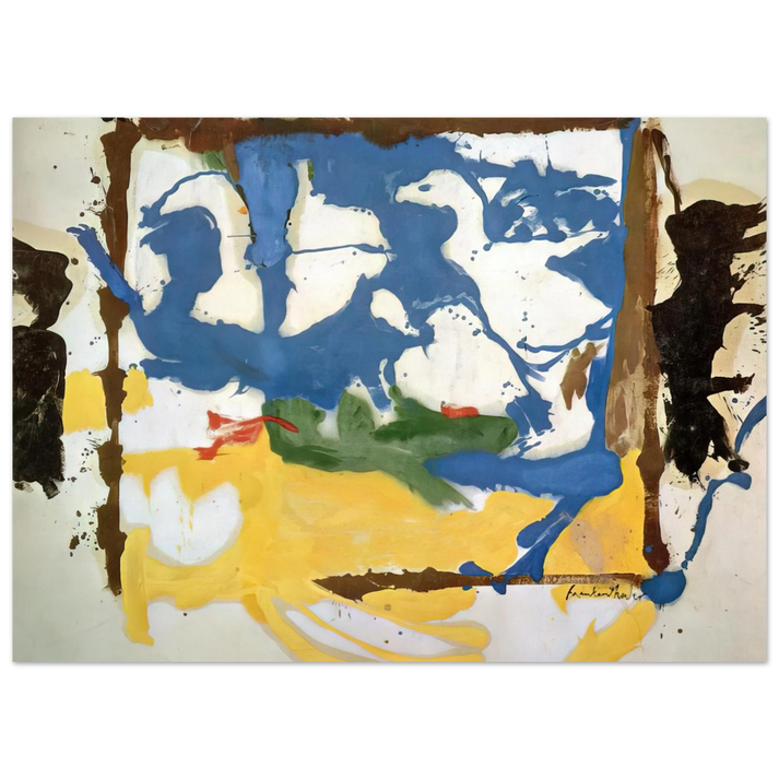 Helen Frankenthaler - Swan Lake #2 - 1961 Wall art - 15x20 cm / 6x8 inches - Premium Wooden Framed Poster With Fine Art Paper-canvas - Black frame
