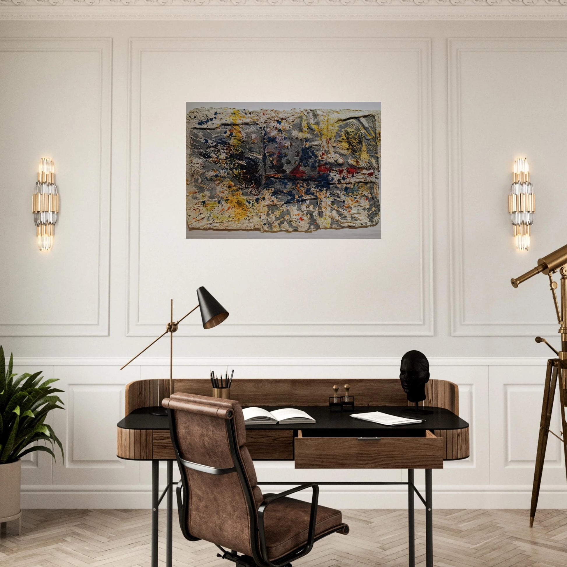 Elegy #2 - Sam Gilliam Brushed Aluminum Print - 70x100 cm / 28x40 inches | Sam Gilliam Aluminum Print | Sam Gilliam Prints