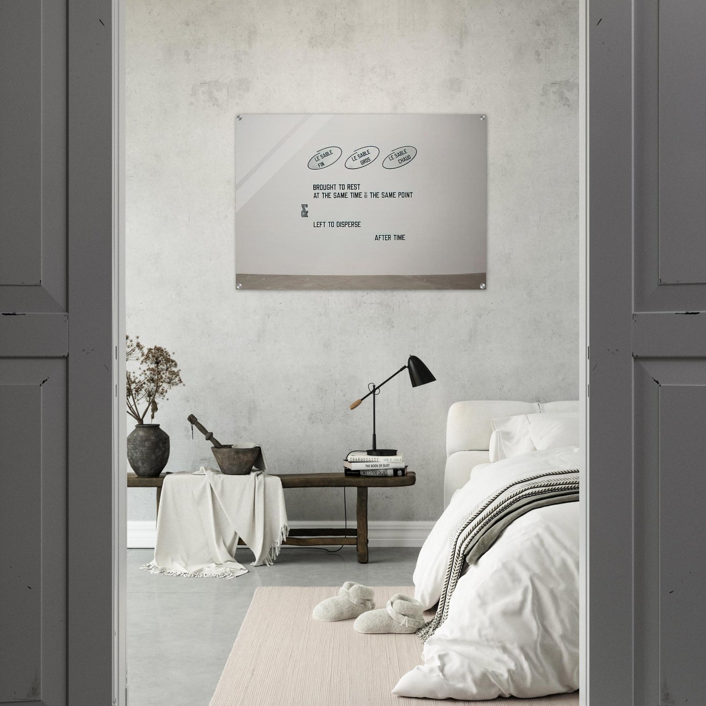 Le sable fin... - 2008 - Lawrence Weiner Acrylic Print - 70x100 cm / 28x40″ inches