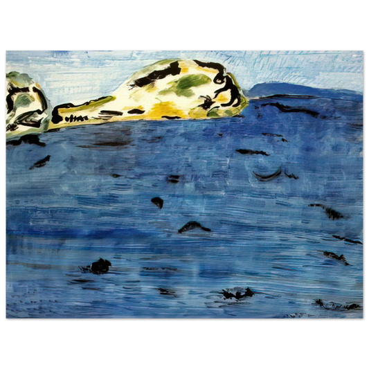Milton Avery - Blue Bay and Dunes - 1961  75x100 cm / 30x40inches Fine Art Poster