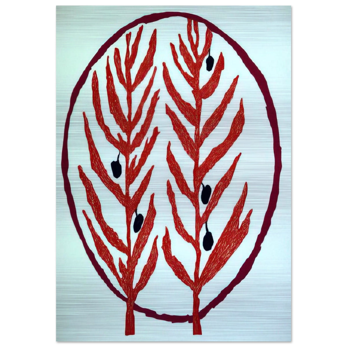 THE OLIVE BRANCH 2004 - Louise Bourgeois Brushed Aluminum Print - 70x100 cm / 28x40 inches | Louise Bourgeois Aluminum Print | Louise Bourgeois Prints