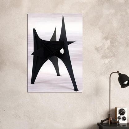 TROIS PICS INTERMEDIATE MAQUETTE 1967 - Alexander Calder Brushed Aluminum Print - 70x100 cm / 28x40 inches | Alexander Calder Aluminum Print | Alexander Calder Prints