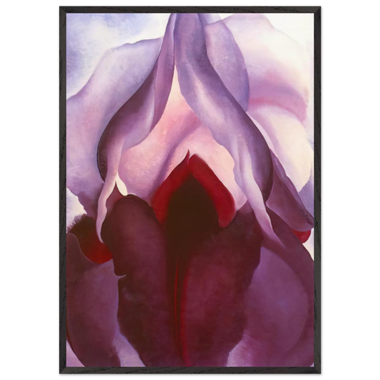 Flower of Life II - Georgia OKeeffe 70x100 cm / 28x40 inches Framed Art Print – Black Wooden Frame