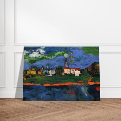 THE ELBE NEAR DRESDEN - OSKAR KOKOSCHKA Brushed Aluminum Print - 70x100 cm / 28x40 inches | OSKAR KOKOSCHKA Aluminum Print | OSKAR KOKOSCHKA Prints