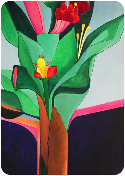 Flores - 1971 By Aldemir Martins Pack of 10 Post Cards | Aldemir Martins Post Cards | A6 (10.5 x 14.8 cm) - 4.1 x 5.8 inches
