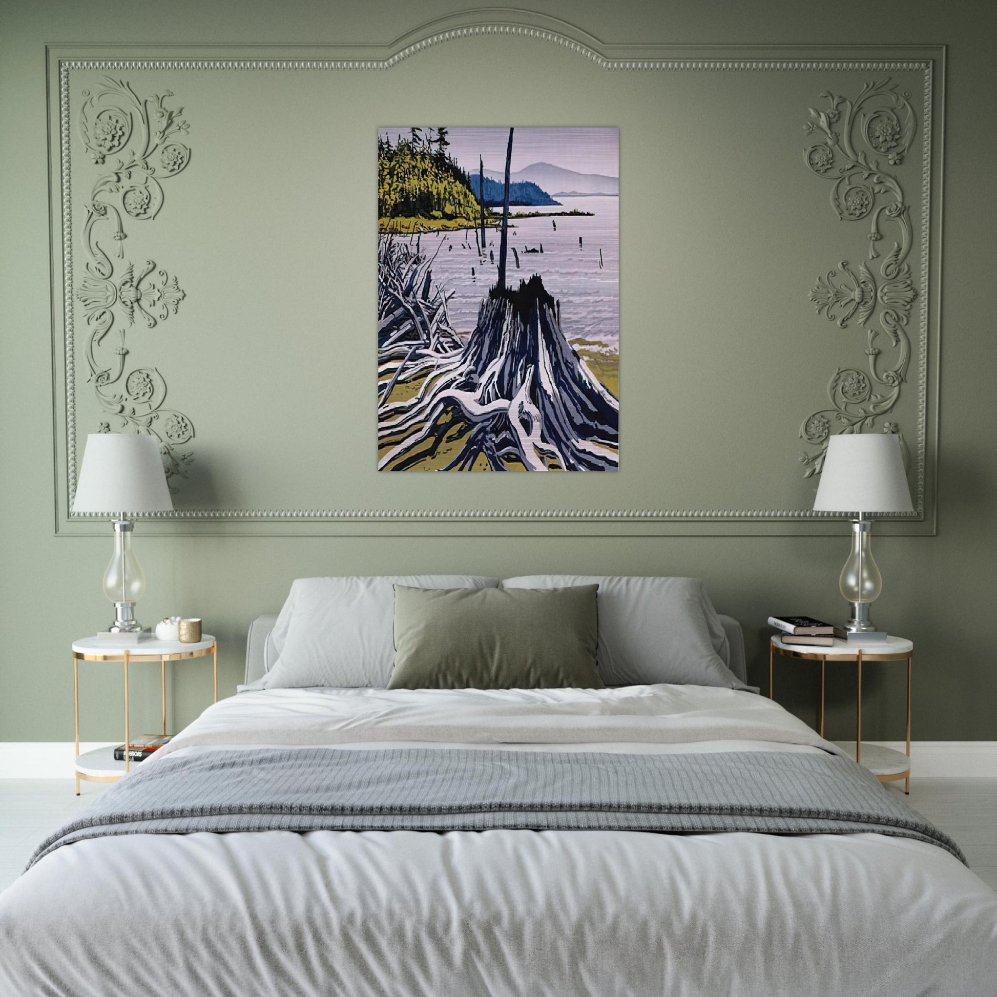 Flotsam-Allagash - 1995 - Neil Welliver Brushed Aluminum Print - 70x100 cm / 28x40 inches | Neil Welliver Aluminum Print | Neil Welliver Prints