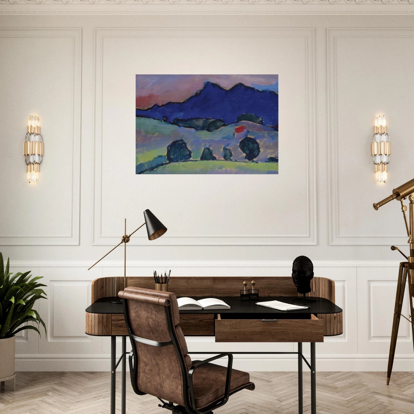 BLAUER BERG 1910 - Alexej von Jawlensky Brushed Aluminum Print - 70x100 cm / 28x40 inches | Alexej von Jawlensky Aluminum Print | Alexej von Jawlensky Prints