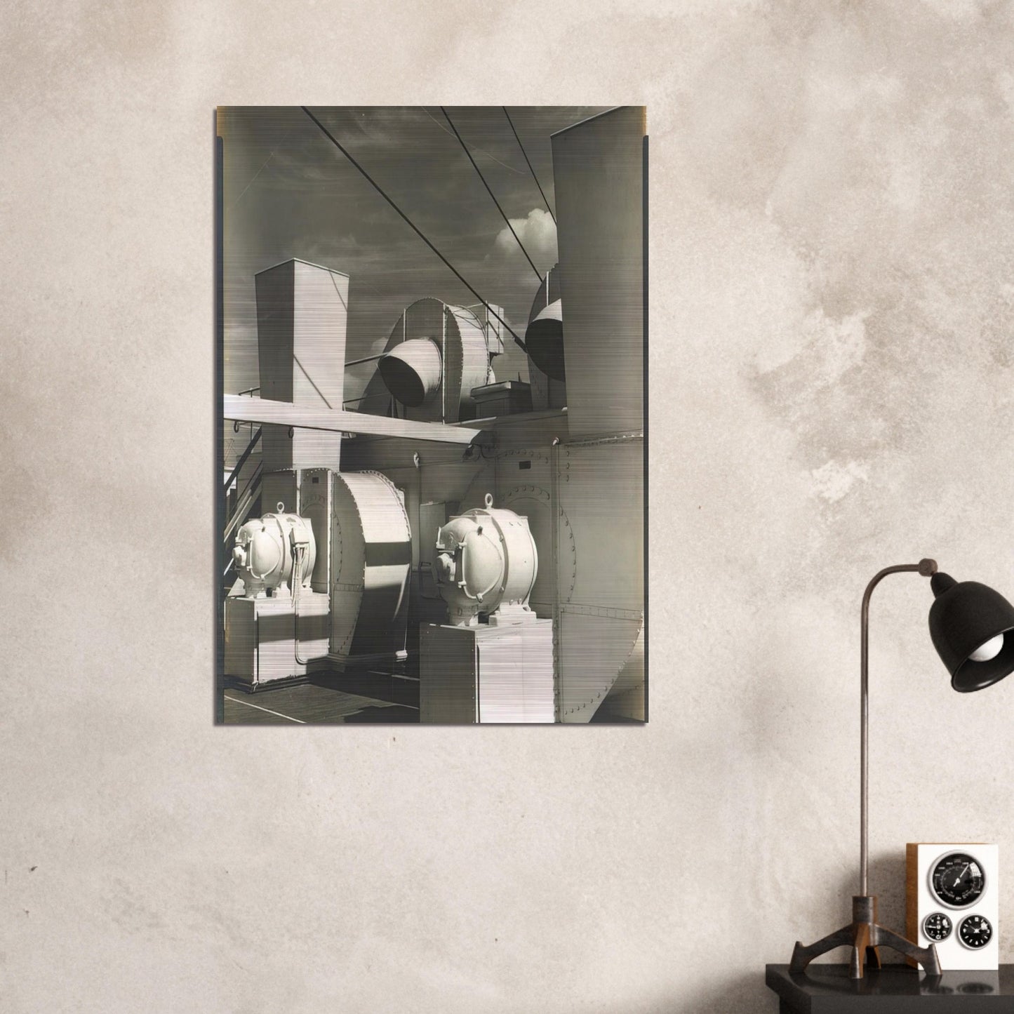 Upper Deck - 1928 - Charles Sheeler Brushed Aluminum Print - 70x100 cm / 28x40 inches | Charles Sheeler Aluminum Print | Charles Sheeler Prints