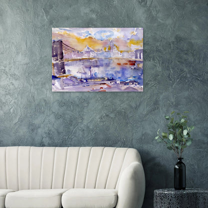 Brooklyn Bridge - 1912 - John Marin Brushed Aluminum Print - 70x100 cm / 28x40 inches | John Marin Aluminum Print | John Marin Prints