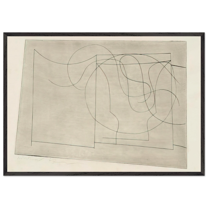 Aegean - 1967 - Ben Nicholson 70x100 cm / 28x40 inches Framed Art Print – Black Wooden Frame