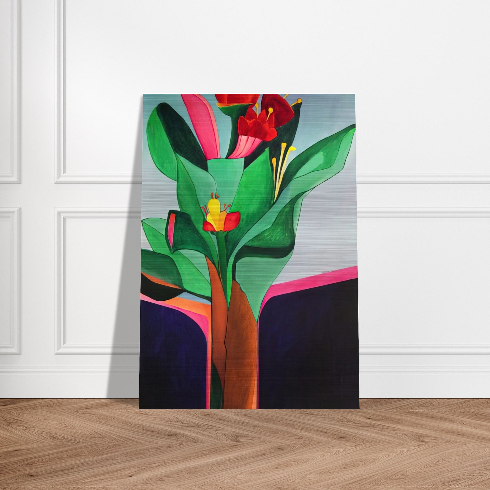 Flores - 1971 - Aldemir Martins Brushed Aluminum Print - 70x100 cm / 28x40 inches | Aldemir Martins Aluminum Print | Aldemir Martins Prints
