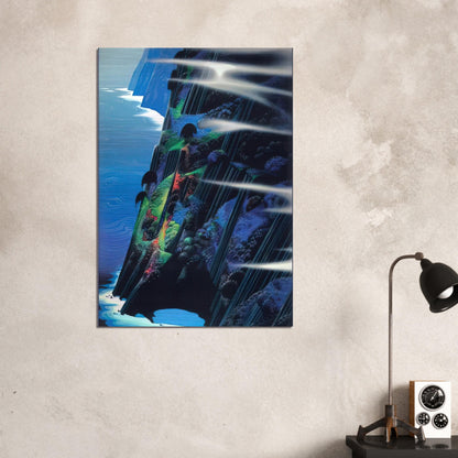 Where Dreams are Born - Eyvind Earle Brushed Aluminum Print - 70x100 cm / 28x40 inches | Eyvind Earle Aluminum Print | Eyvind Earle Prints