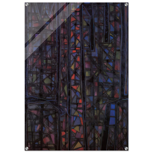 Recueillement nocturne II - 1952 - Alfred Manessier Acrylic Print - 70x100 cm / 28x40″ inches | Alfred Manessier Wall Art | Alfred Manessier Prints
