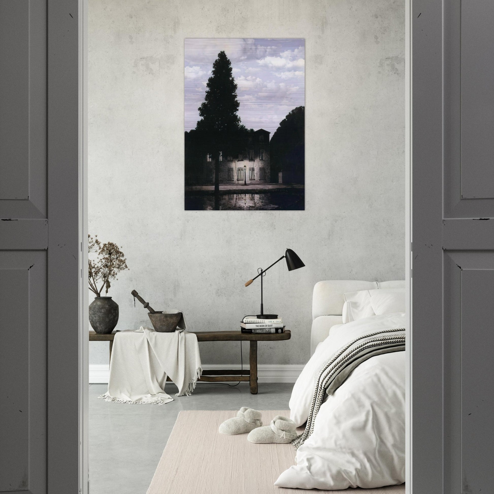 THE EMPIRE OF LIGHTS 1954 - Rene Magritte Brushed Aluminum Print - 70x100 cm / 28x40 inches | Rene Magritte Aluminum Print | Rene Magritte Prints