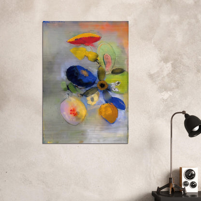 FLOWERS 3 - Odilon Redon Brushed Aluminum Print - 70x100 cm / 28x40 inches | Odilon Redon Aluminum Print | Odilon Redon Prints