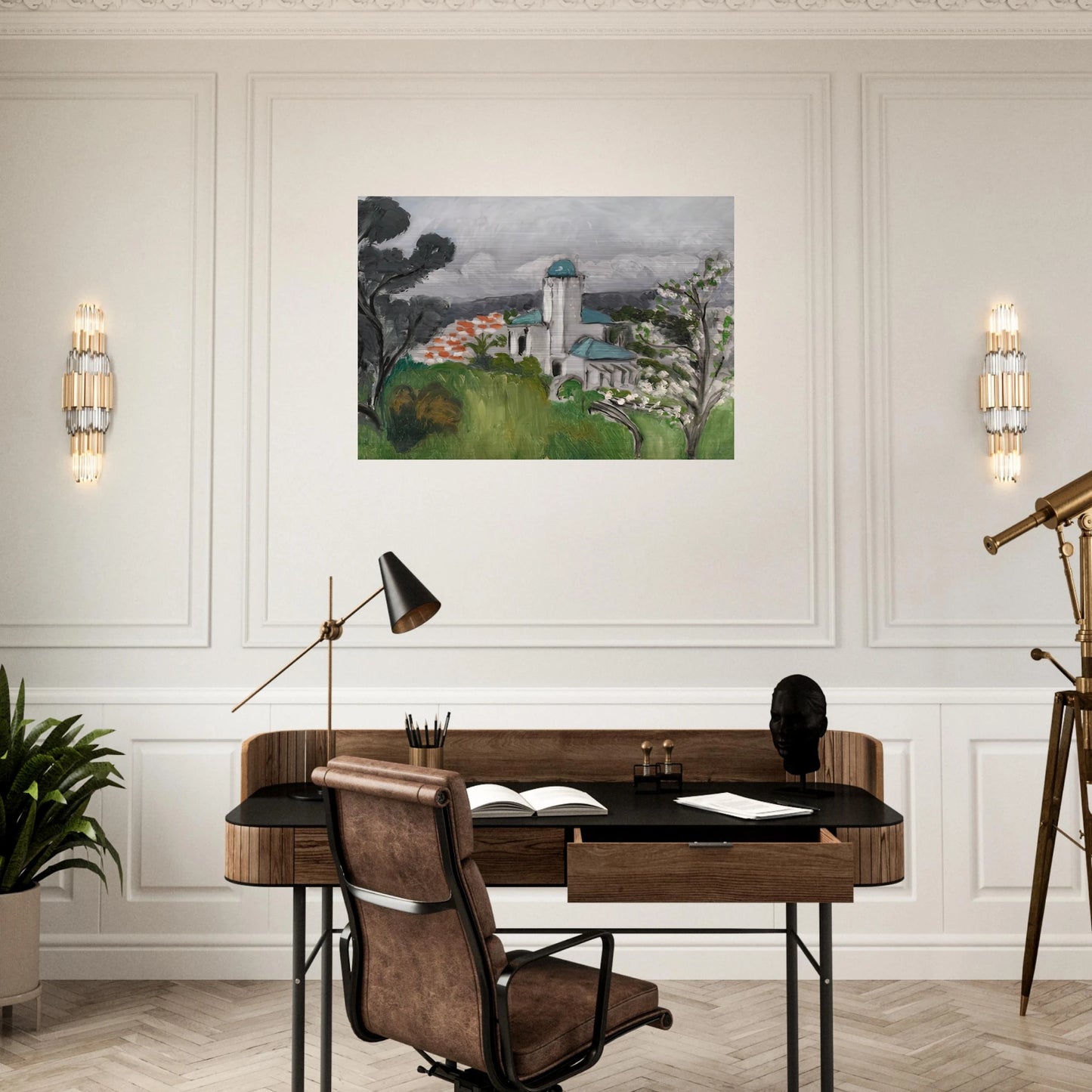 LA VILLA BLEUE 1918 - Henri Matisse Brushed Aluminum Print - 70x100 cm / 28x40 inches | Henri Matisse Aluminum Print | Henri Matisse Prints