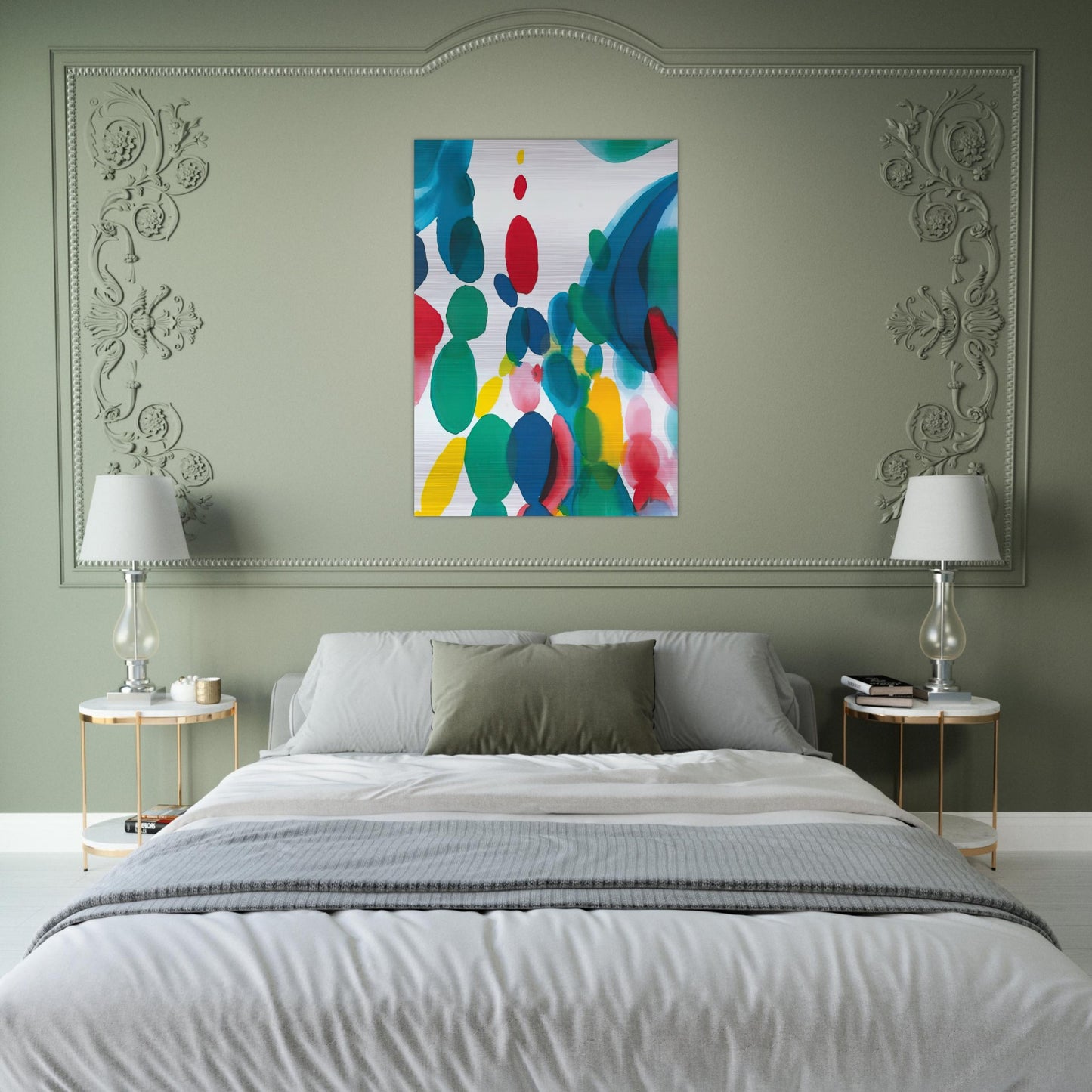 Abstract Composition - Alice Baber Brushed Aluminum Print - 70x100 cm / 28x40 inches | Alice Baber Aluminum Print | Alice Baber Prints