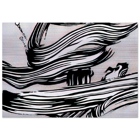 BRUSHSTROKES 1968 - Roy Lichtenstein Brushed Aluminum Print - 70x100 cm / 28x40 inches | Roy Lichtenstein Aluminum Print | Roy Lichtenstein Prints