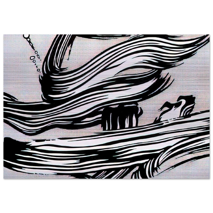 BRUSHSTROKES 1968 - Roy Lichtenstein Brushed Aluminum Print - 70x100 cm / 28x40 inches | Roy Lichtenstein Aluminum Print | Roy Lichtenstein Prints