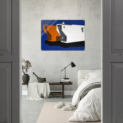 Mr. and Mrs. Moby Dick - Pop Art - Allan D Arcangelo Acrylic Print - 70x100 cm / 28x40″ inches | Allan D Arcangelo Wall Art | Allan D Arcangelo Prints