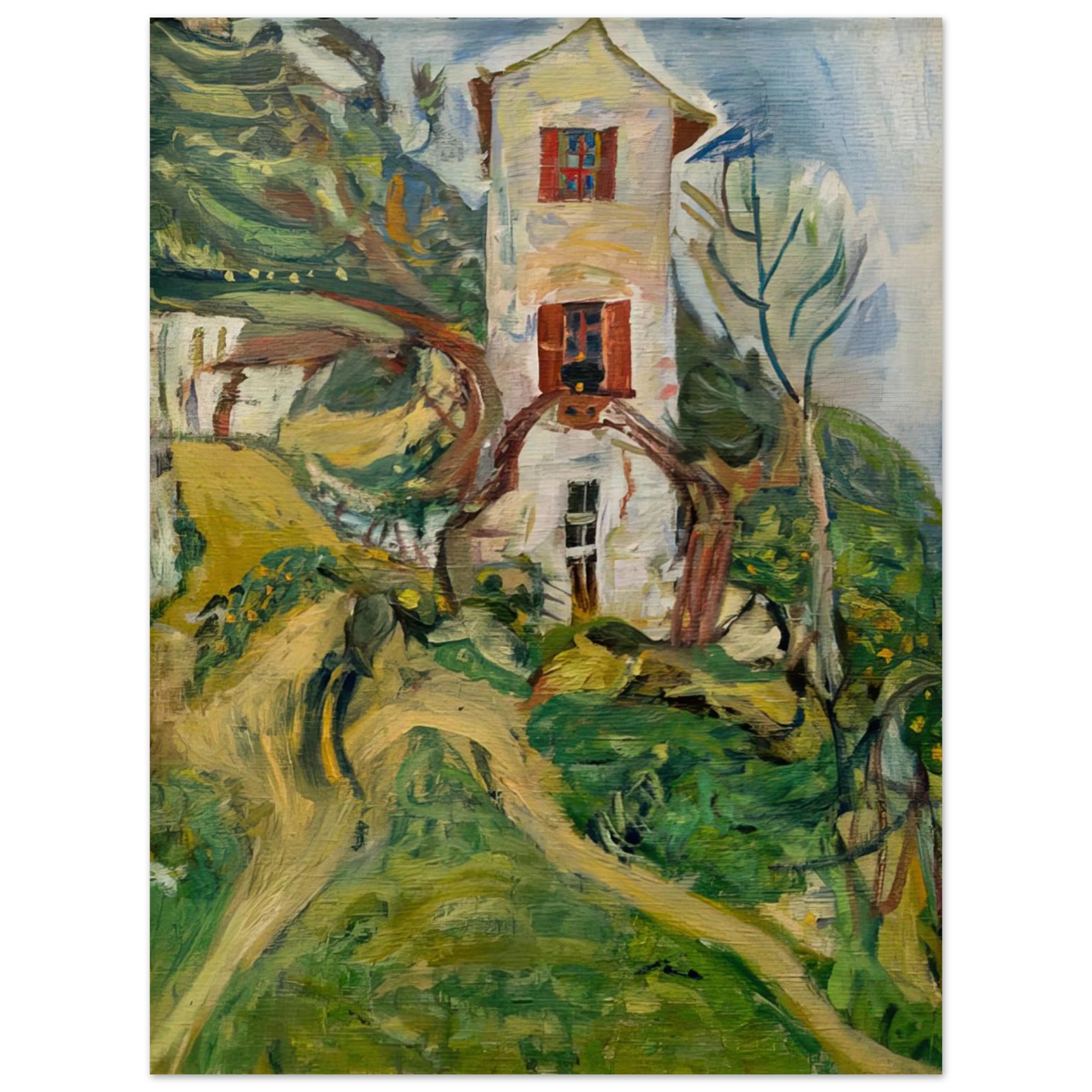 Chaim Soutine - WHITE HOUSE 1918  75x100 cm / 30x40inches Fine Art Poster