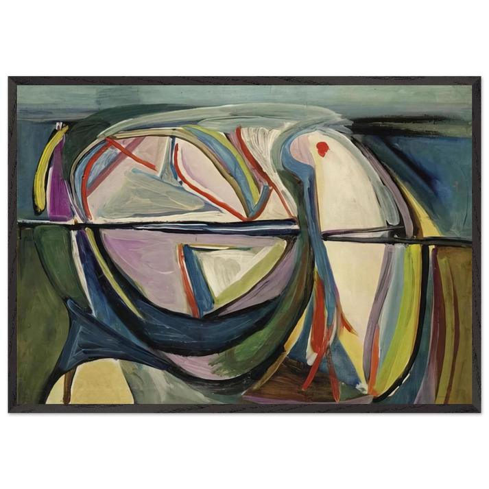 Untitled - 1948 N5 - Bram van Velde 70x100 cm / 28x40 inches Framed Art Print – Black Wooden Frame