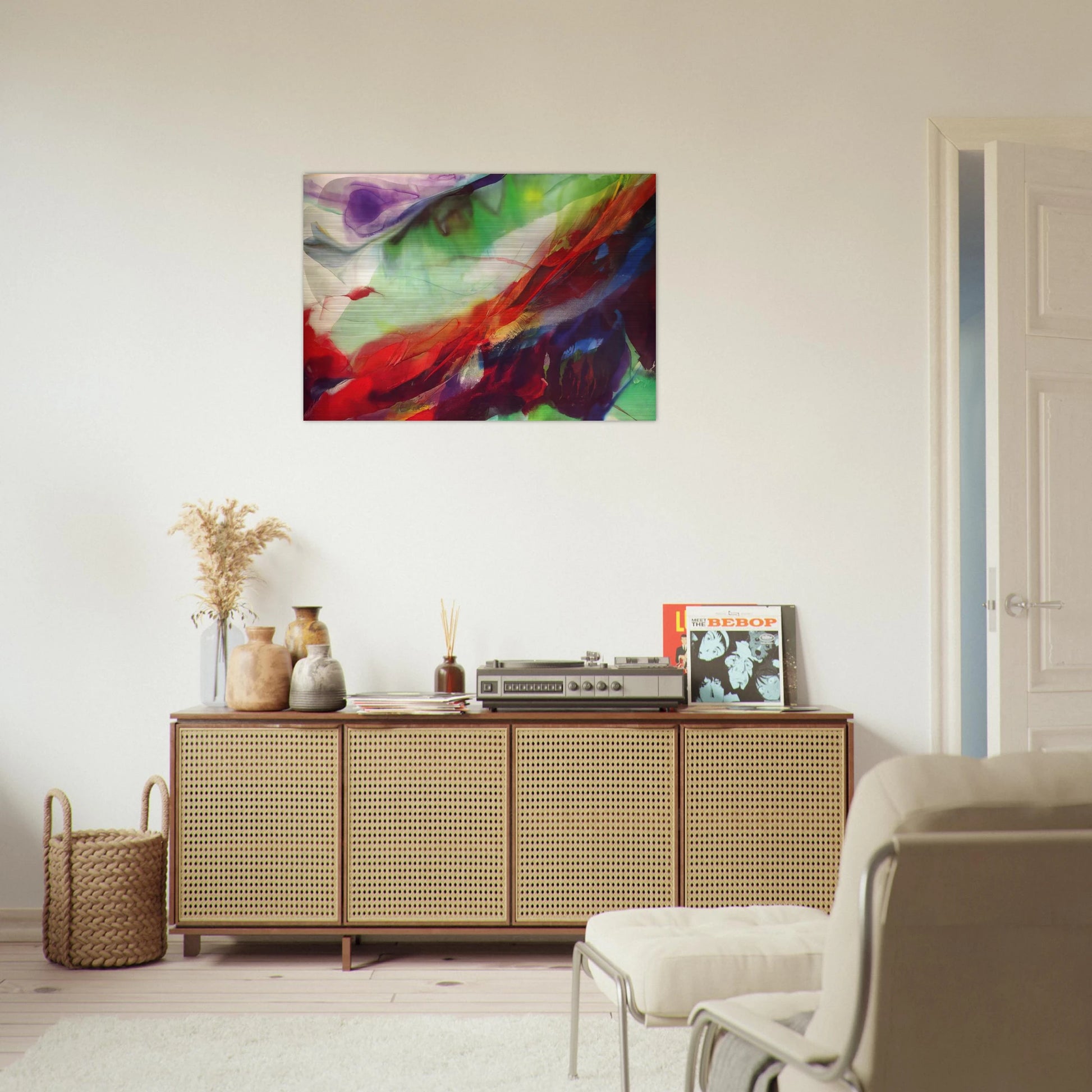 Phenomena Sun over the Hour Glass - Paul Jenkins Brushed Aluminum Print - 70x100 cm / 28x40 inches | Paul Jenkins Aluminum Print | Paul Jenkins Prints