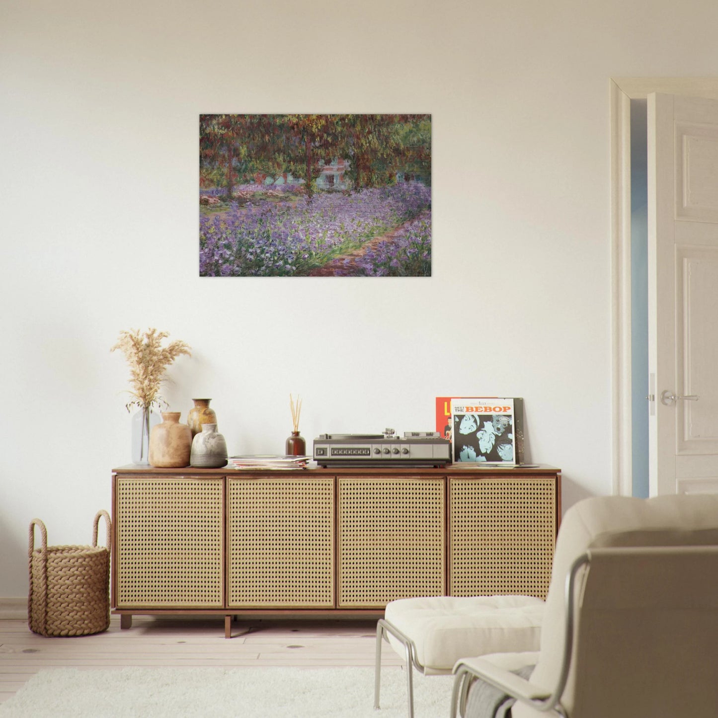 Irises in Monet's Garden - claude monet Brushed Aluminum Print - 70x100 cm / 28x40 inches | claude monet Aluminum Print | claude monet Prints