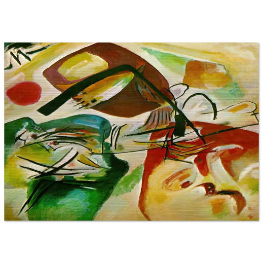 PICTURE WITH A BLACK ARCH 1912 - Wassily Kandinsky Brushed Aluminum Print - 70x100 cm / 28x40 inches | Wassily Kandinsky Aluminum Print | Wassily Kandinsky Prints