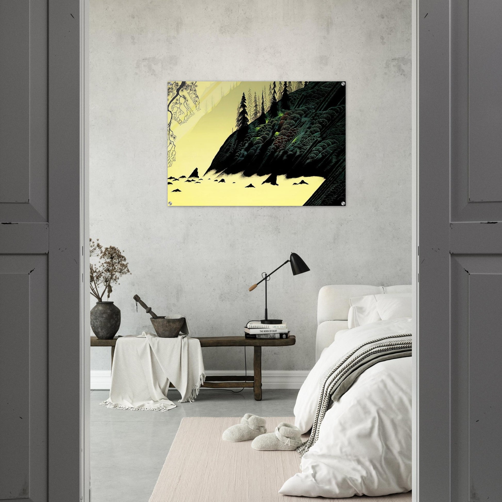 Spruce Redwood and Pine - Eyvind Earle Acrylic Print - 70x100 cm / 28x40″ inches | Eyvind Earle Wall Art | Eyvind Earle Prints