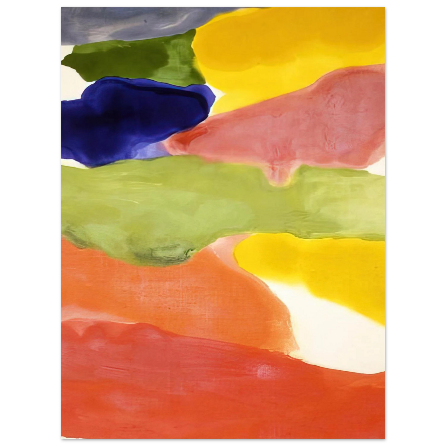 Helen Frankenthaler - Tutti-Fruitti - 1966 Wall art - 15x20 cm / 6x8 inches - Premium Wooden Framed Poster With Fine Art Paper-canvas - Wood frame