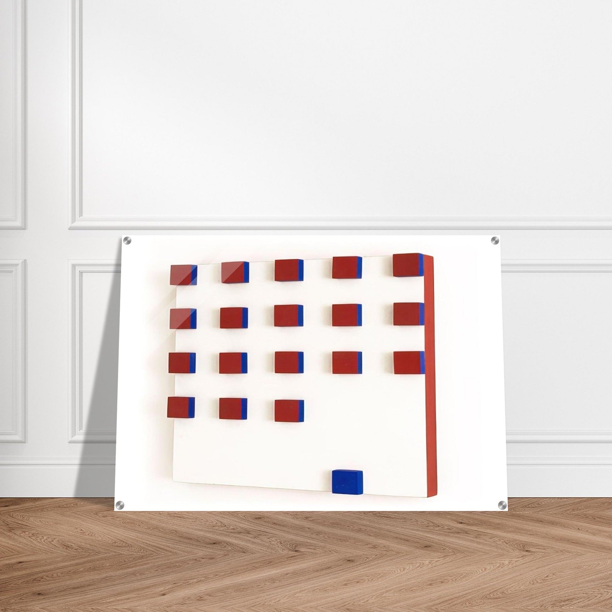 Relief in Red and Blue - 1956 - Lygia Pape Acrylic Print - 70x100 cm / 28x40″ inches